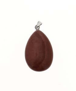 Pendentif Larme Jaspe Rouge 3cm